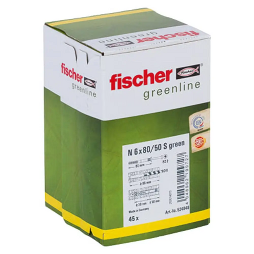 ПИРОН ДЮБЕЛ N GREEN S Ф6X80/50