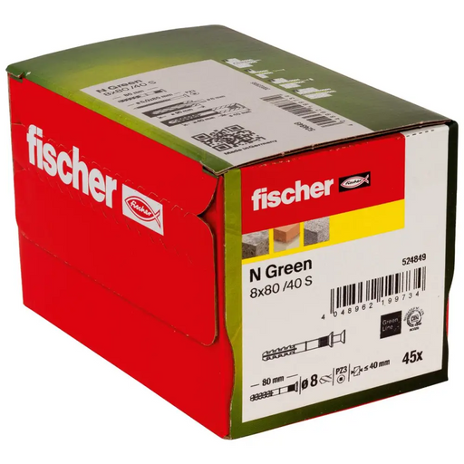 ПИРОН ДЮБЕЛ N GREEN S Ф8Х80/40