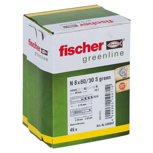 ПИРОН ДЮБЕЛ N GREEN S Ф6X60/10