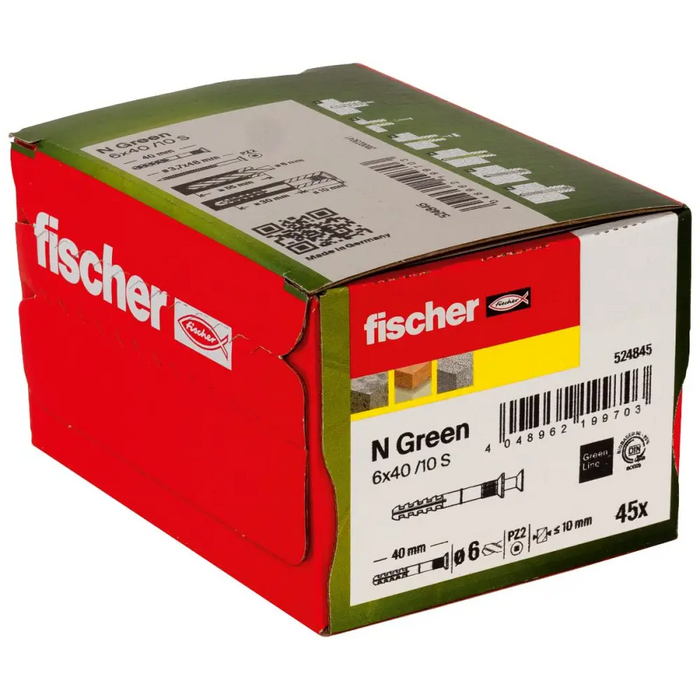 ПИРОН ДЮБЕЛ N GREEN S Ф6X40/10