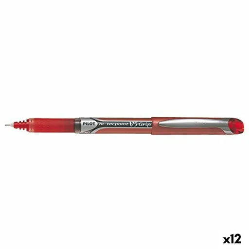 Писалка с течно мастило Pilot V-5 GRIP HI-TECPOINT Червен