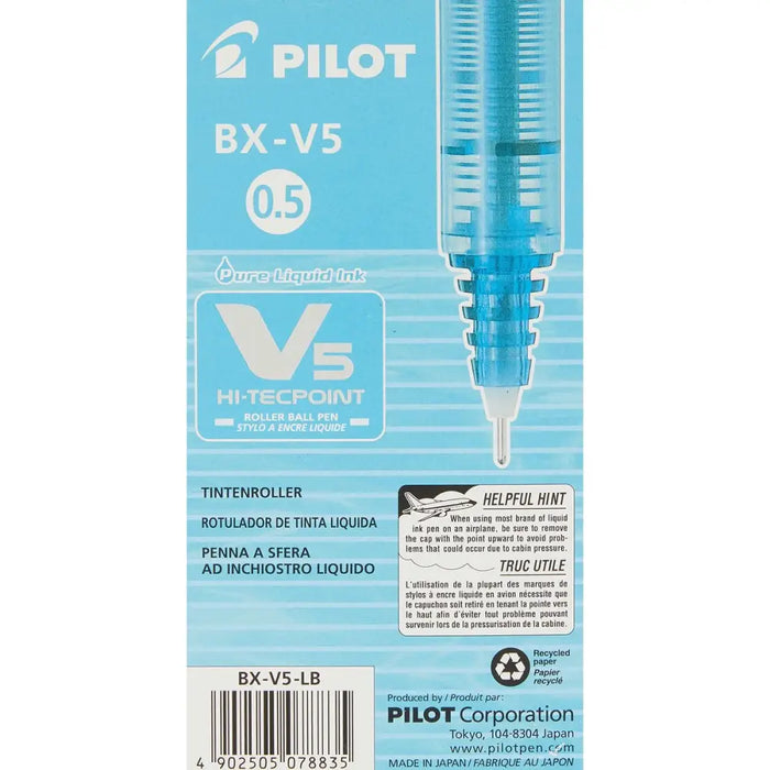 Писалка с течно мастило Pilot V-5 Hi-Tecpoint Светло син