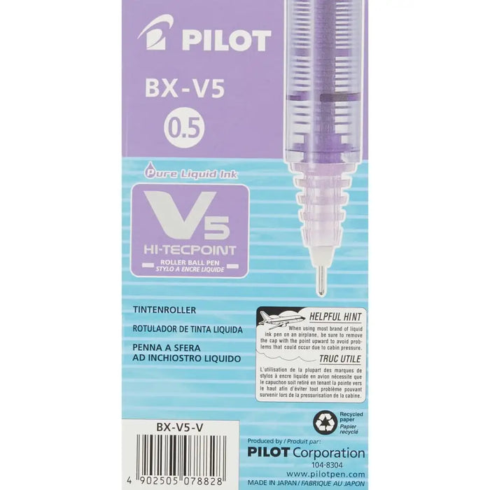 Писалка с течно мастило Pilot V-5 Hi-Tecpoint Виолетов 0,3
