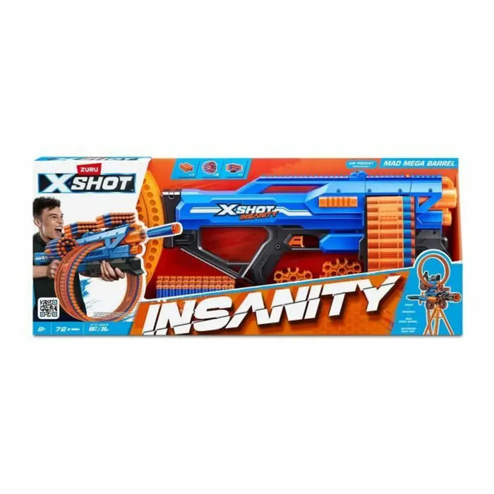 Пистолет за Дартс Zuru XSHOT Insanity Mad Mega Barrel