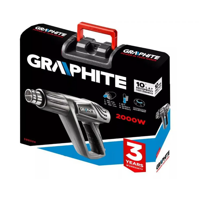 ПИСТОЛЕТ ЗА ГОРЕЩ ВЪЗДУХ GRAPHITE 59G524