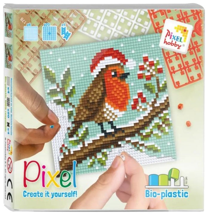 Мозайка с рамка Pixelhobby - Птичка, комплект с пиксели Classic