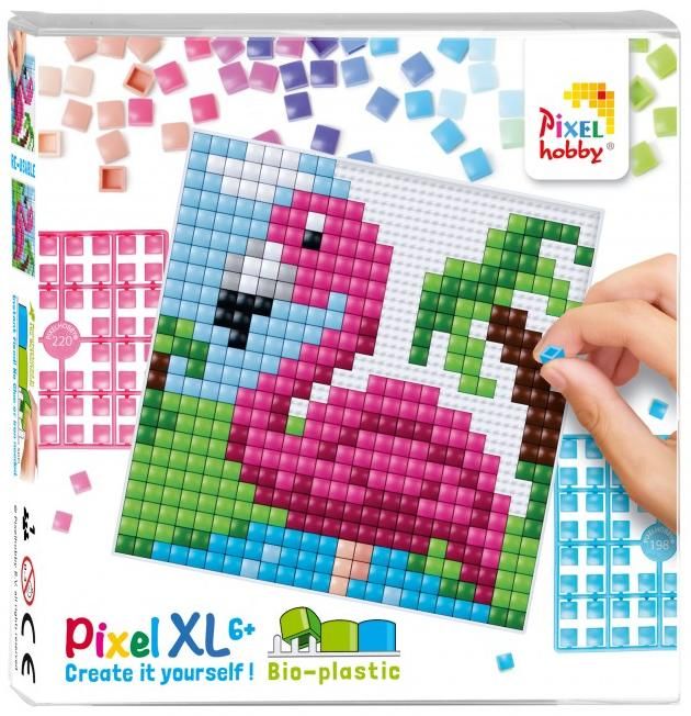 Мозайка с пиксели Pixelhobby - Фламинго, XL
