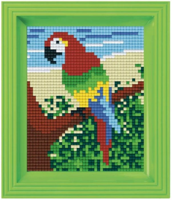 Креативен комплект с рамка и пиксели Pixelhobby Classic - Папагал