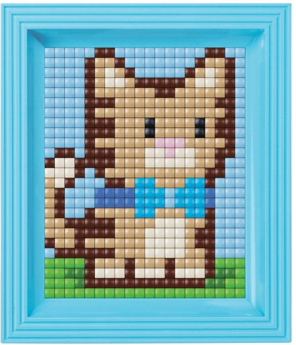Креативен комплект Pixelhobby - Мозайка с рамка и пиксели XL, коте
