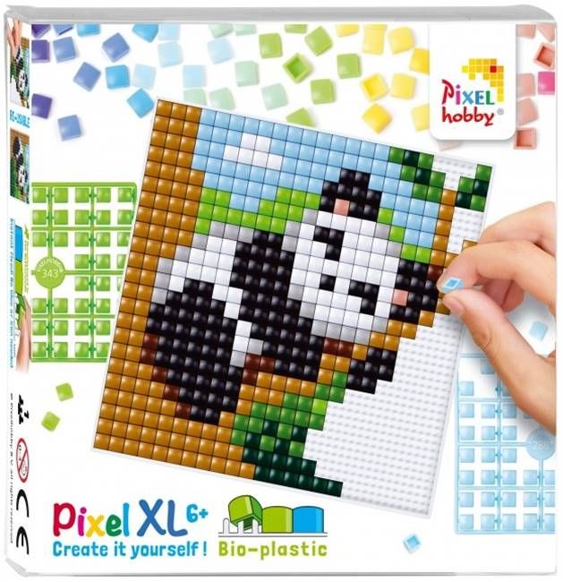 Креативен комплект с пиксели Pixelhobby - XL, Панда на дърво