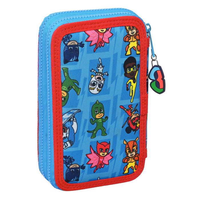 Двоен Несесер PJ Masks Син 12.5 x 19.5 x 4 cm (28 Части)