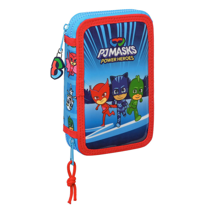 Двоен Несесер PJ Masks Син 12.5 x 19.5 x 4 cm (28 Части)