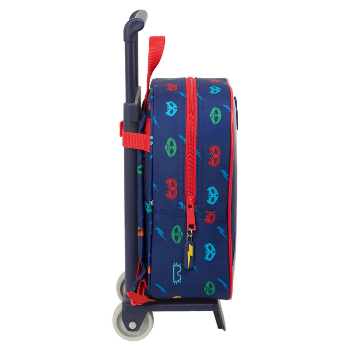 Училищна чанта с колелца PJ Masks Ready Морско син 22 x 27 x 10 cm