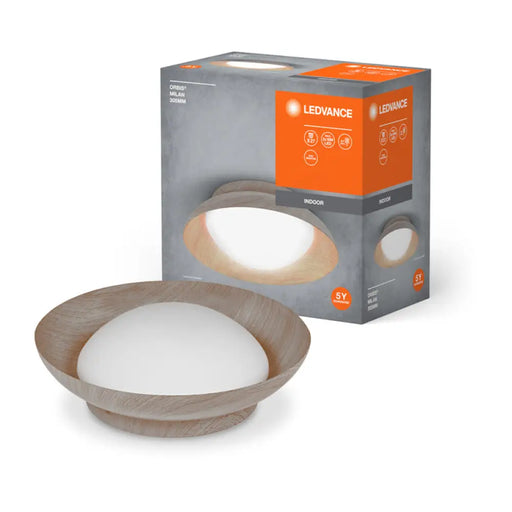 ПЛАФОН 2XE27 30.5CM ДЪРВО LEDVANCE MILAN