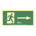 Плакат Normaluz Evacuación flecha derecha PVC 32 x 16 cm
