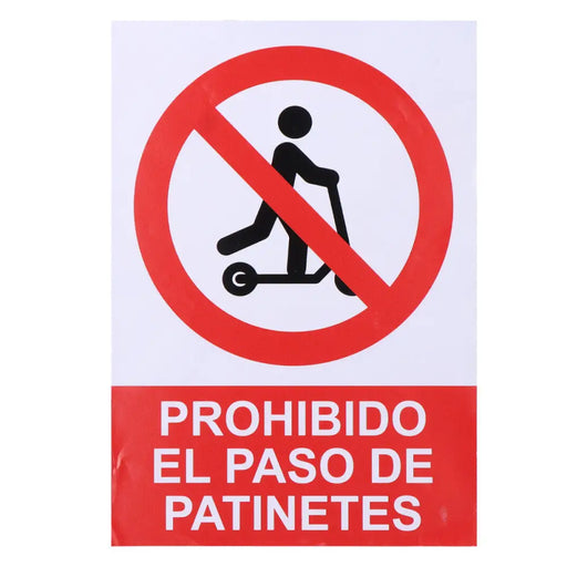 Плакат Normaluz Prohibido acceder con patinete Винил 21 x