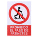 Плакат Normaluz Prohibido acceder con patinete Винил 21 x