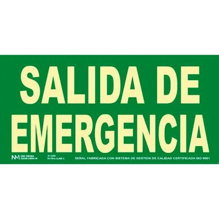 Плакат Archivo 2000 ’SALIDA DE EMERGENCIA’ PVC 32 x 16 cm