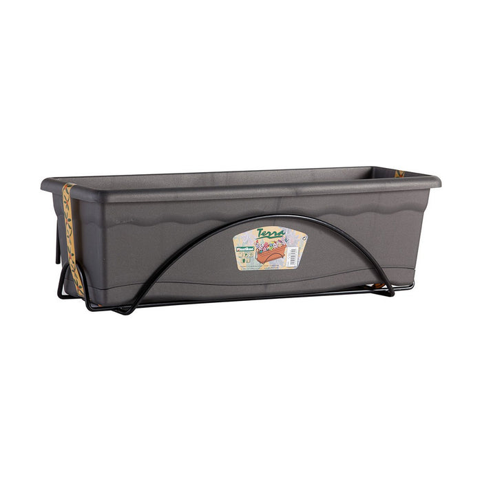 Саксия с Чинийка Plastiken Антрацит полипропилен 60 x 24 cm