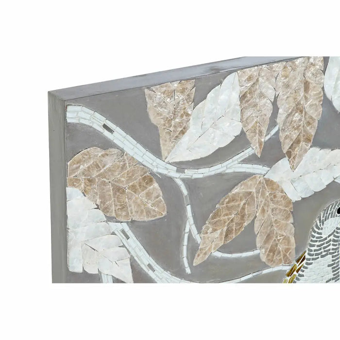 Пластно DKD Home Decor Бежов Сив Лист на растение 90 x 4 x