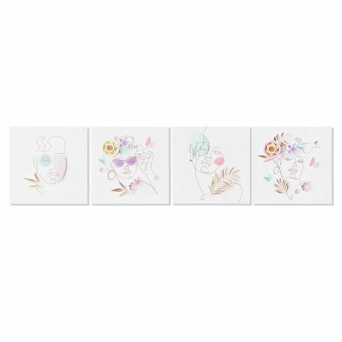 Пластно DKD Home Decor Пластно Дървен MDF 40 x 1,8 x 40 cm