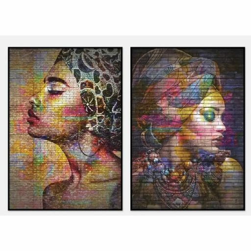 Пластно DKD Home Decor Колониален Африканка (40 x 3,5 x 55