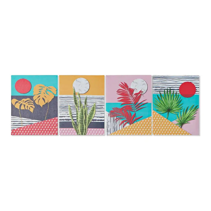 Пластно DKD Home Decor Tropical Пластно Дървен MDF 30 x 1,8
