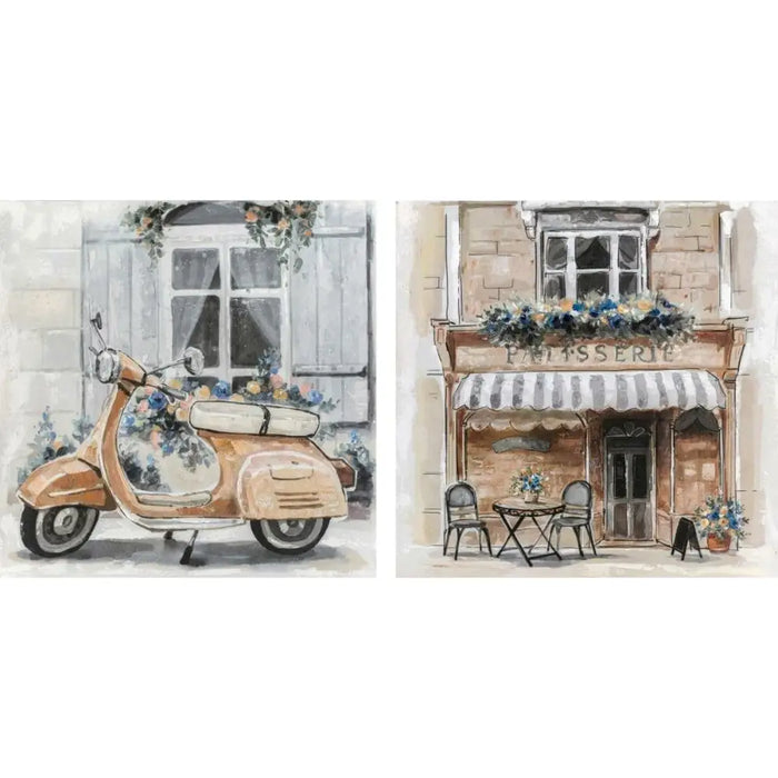 Пластно DKD Home Decor Улица Традиционен 90 x 3,7 x 90 cm