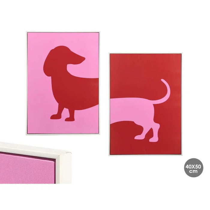 Пластно Gift Decor Червен Розов Куче 50 x 3 x 70 cm (4 броя)