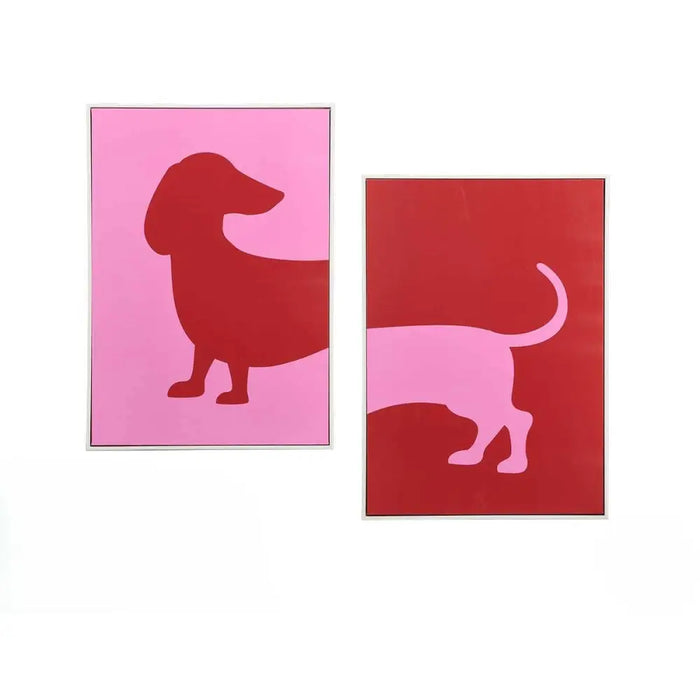 Пластно Gift Decor Червен Розов Куче 50 x 3 x 70 cm (4 броя)