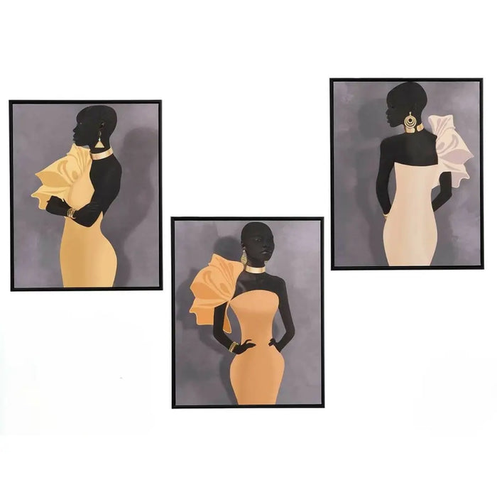 Пластно Gift Decor Жълт Черен Сив 40 x 3 x 50 cm (6 броя)