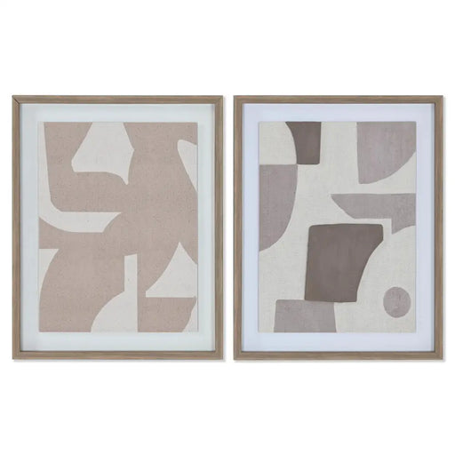 Пластно Home ESPRIT Бежов Сив Абстрактен Модерен 40 x 3 x