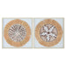 Пластно Home ESPRIT Бял Естествен Boho 60 x 3 x 60 cm (2