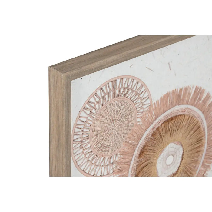 Пластно Home ESPRIT Бял Естествен Boho 40 x 3 x 60 cm (2