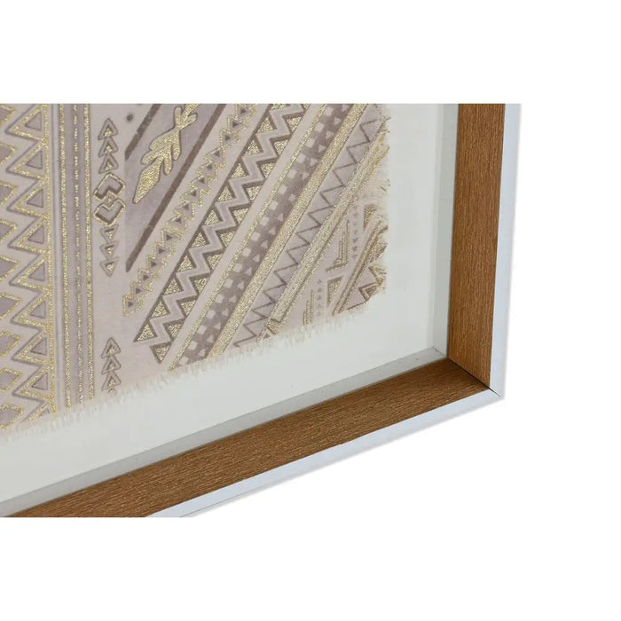 Пластно Home ESPRIT Бял Естествен Boho 50 x 3,8 x 60 cm (2