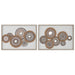 Пластно Home ESPRIT Бял Естествен Boho 70 x 3 x 50 cm (2