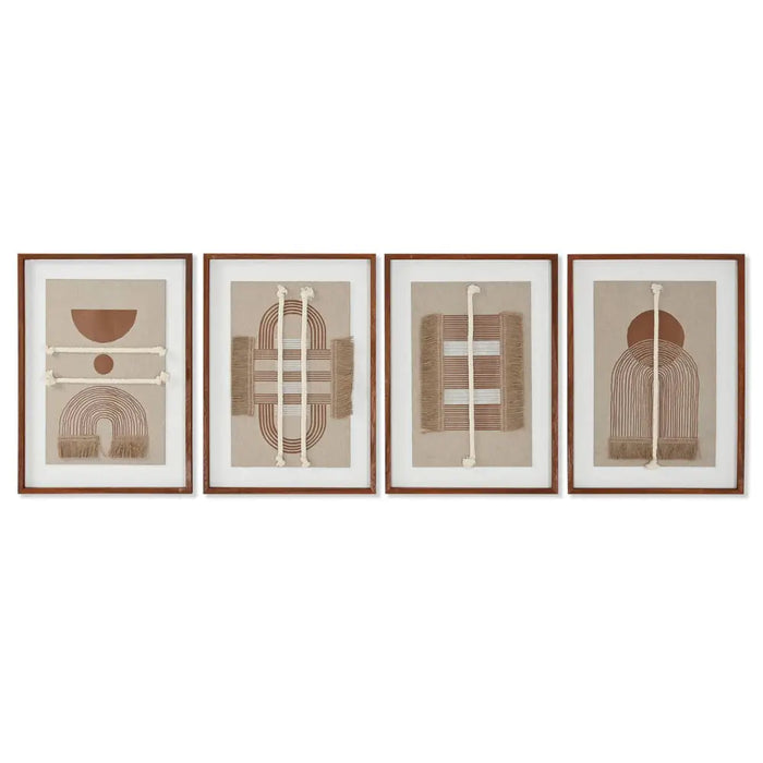 Пластно Home ESPRIT Бял Естествен Модерен Скандинавски 36 X