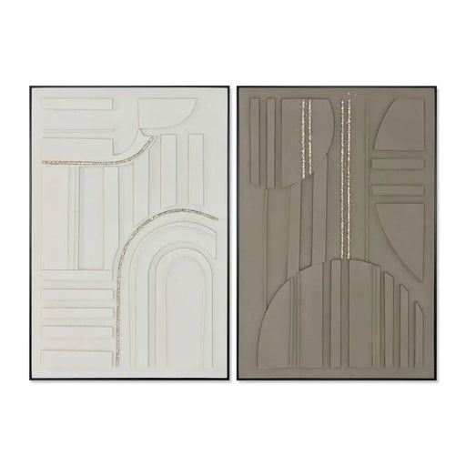 Пластно Home ESPRIT Кафяв Бежов Модерен Град 82 x 4 x 122