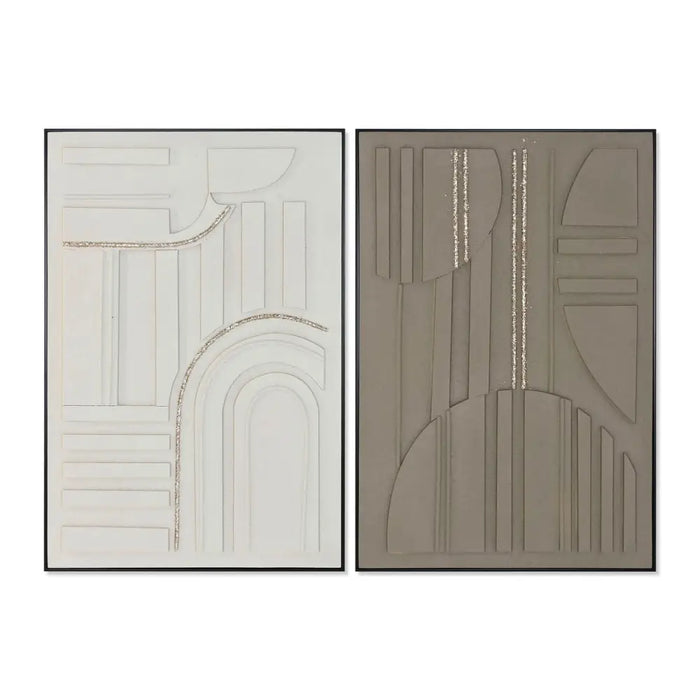 Пластно Home ESPRIT Кафяв Бежов Модерен Град 82 x 4 x 122