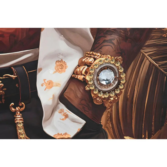 Пластно Home ESPRIT Крава Модерен Бик Лакиран 62 x 4 x 122