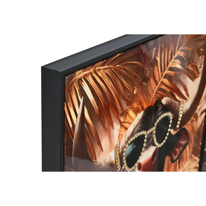 Пластно Home ESPRIT Крава Модерен Бик Лакиран 62 x 4 x 122