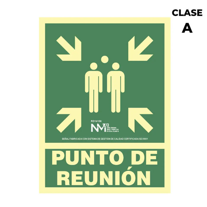 Плакат Normaluz Punto de reunión PVC 22,4 x 30 cm