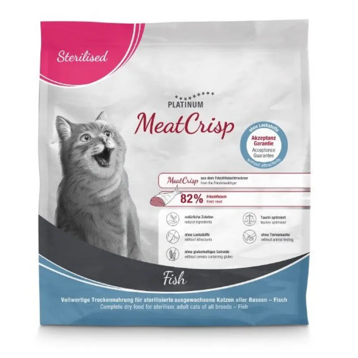 PLATINUM MeatCrisp Sterilised Fish - суха храна за котки