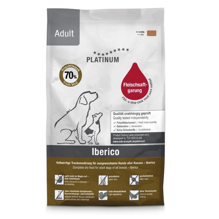 PLATINUM Adult Iberico - полувлажна храна за кучета - 1,5 кг