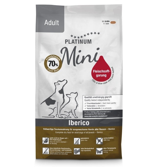 PLATINUM Adult Iberico Mini - полувлажна храна за кучета - 900 г