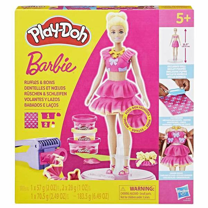 Творческа Игра за Моделиране с Глина Play-Doh Barbie Ruffles & Bows