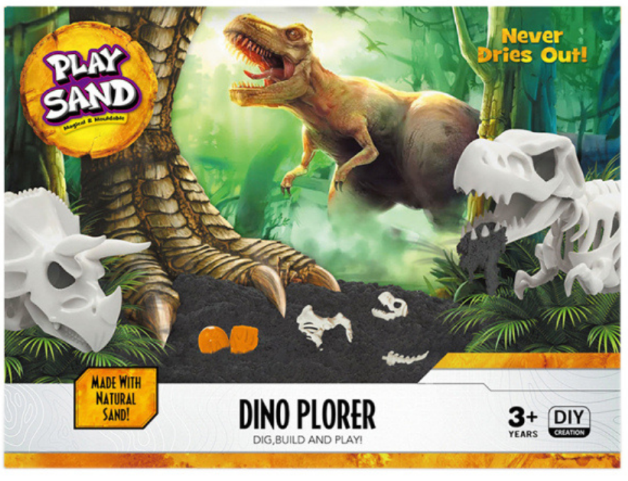 Игрален комплект Play Sand - Кинетичен пясък, палеонтолози