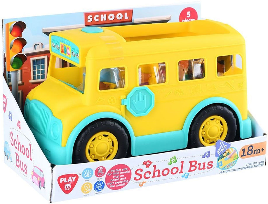 Музикална играчка PlayGo - Училищен автобус с фигури