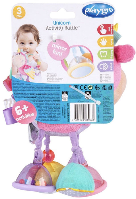 Бебешка дрънкалка Playgro - Еднорог, розова