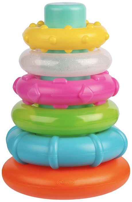 Активна играчка Playgro + Learn - Конус с цветни рингове